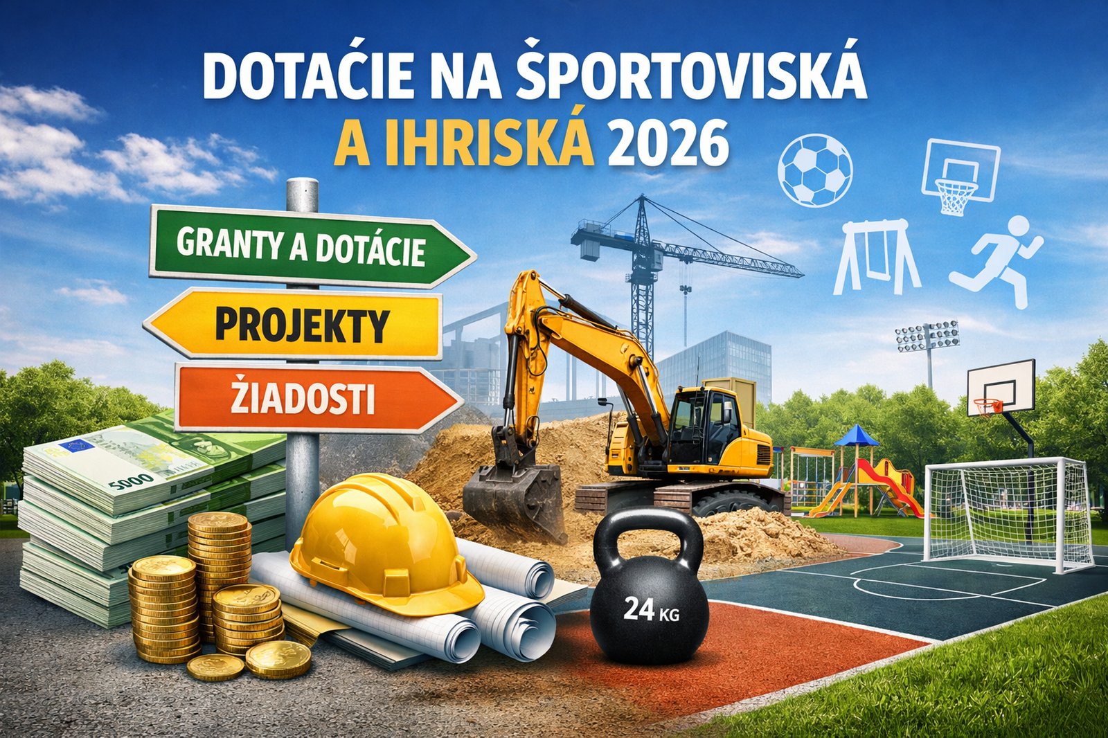 Dotácie na športoviská a detské ihriská 2026 – výstavba športovej infraštruktúry s podporou grantov a fondov